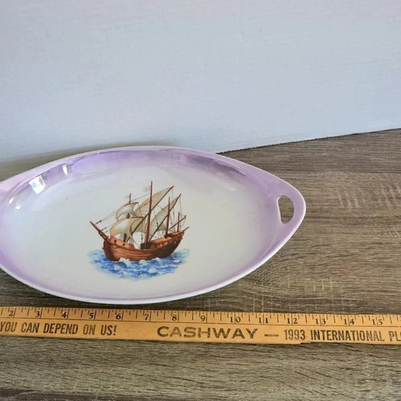 Vintage  Sailboat Serving Dish - Picture 5 of 8